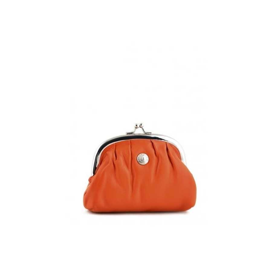Porte-monnaie cuir HEXAGONA - Orange