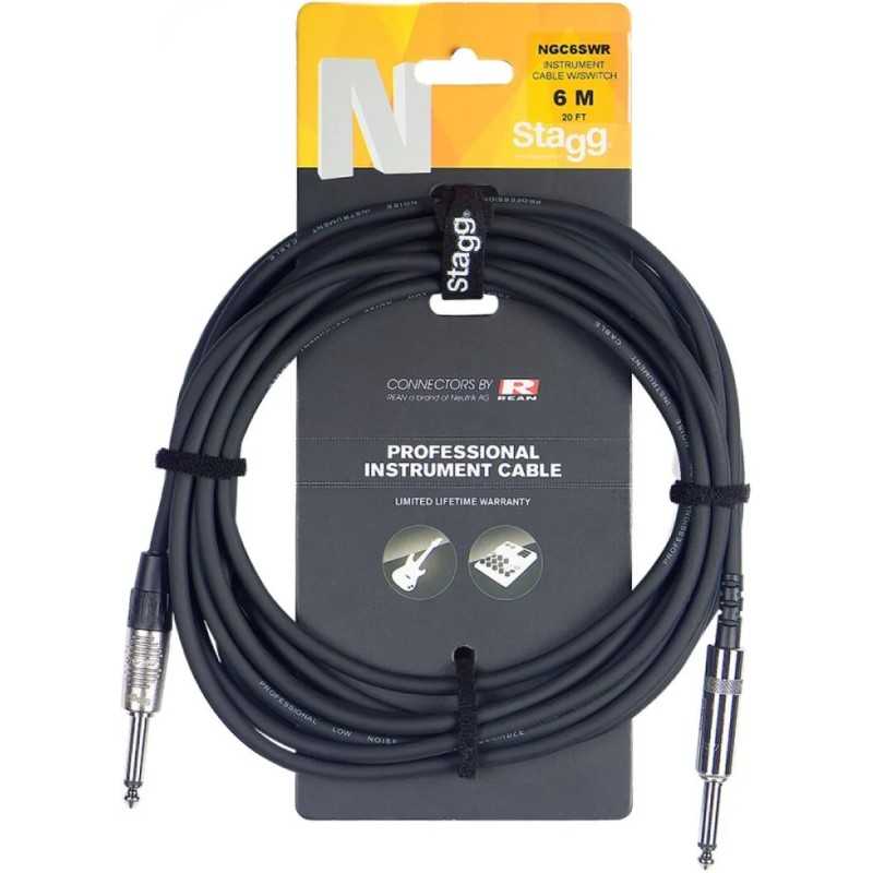 Stagg Câble Guitare/Instrument DLX Jack/Jack NGC6SWR