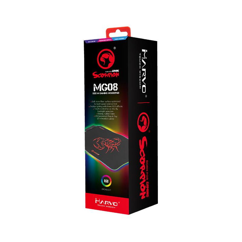 Marvo Mg08 Tapis De Souris Tapis De Souris De Jeu Noir