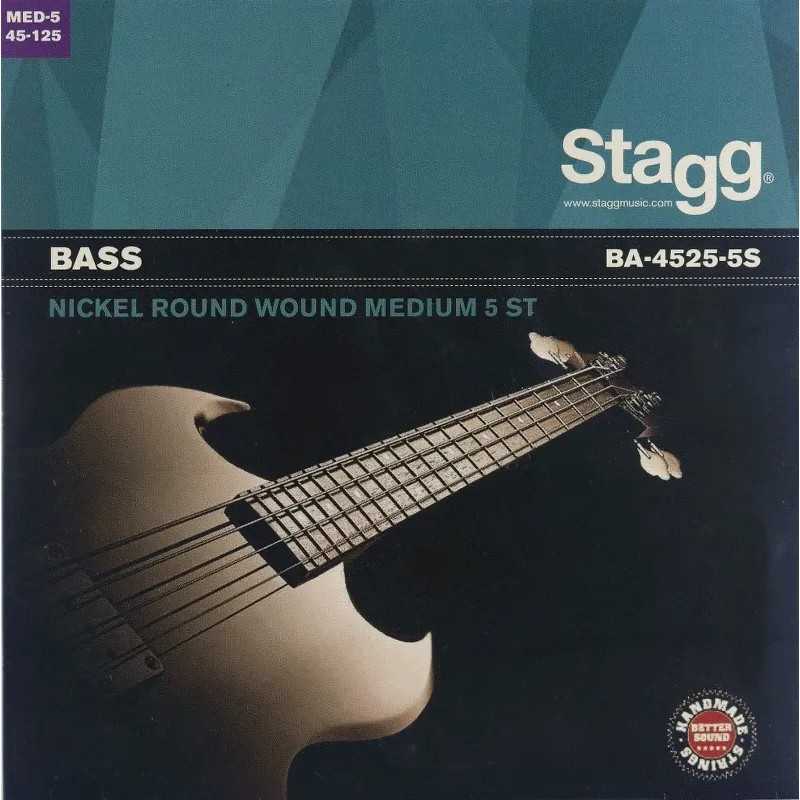JEU DE CORDES 5 MED POUR GUITARE BASSE - STAGG BA-4525-5S