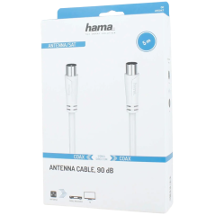 Câble Coaxial Antenne TV Hama 00205047 Blanc 5 m