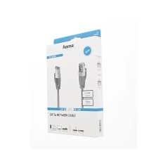 Hama câble réseau CAT5e (1 Gbit/s, F/UTP, Ethernet, RJ45, câble Internet) Gris