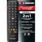 Télécommande Meliconi Control 2+ infrarouge sans fil pour téléviseur et décodeur TV.