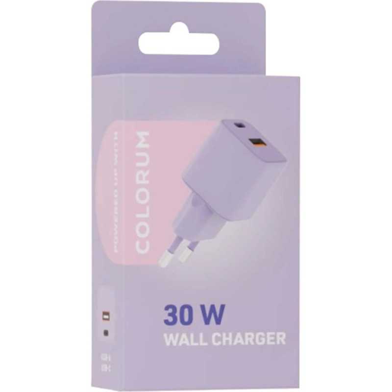 Chargeur Secteur Rapide USB-A 18W QC / USB-C 30W PD Compact GaN