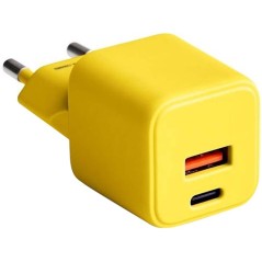 Chargeur Secteur Rapide USB-A 18W QC / USB-C 30W PD Compact GaN