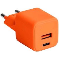 Chargeur Secteur Rapide USB-A 18W QC / USB-C 30W PD Compact GaN
