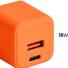 Chargeur Secteur Rapide USB-A 18W QC / USB-C 30W PD Compact GaN