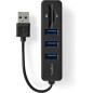 Nedis USB 2.0 Hub 3 Ports USB-A + Lecteur carte (micro)SD