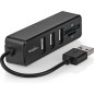 Nedis USB 2.0 Hub 3 Ports USB-A + Lecteur carte (micro)SD
