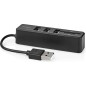 Nedis USB 2.0 Hub 3 Ports USB-A + Lecteur carte (micro)SD
