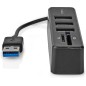 Nedis USB 2.0 Hub 3 Ports USB-A + Lecteur carte (micro)SD
