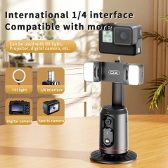 Support pour smartphone avec éclairage de suivi du visage à 360° et Bluetooth XOSS16LED