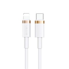 Câble USB-C vers Lightning USAMS U63, 1,2 m, charge rapide PD 20 W, blanc