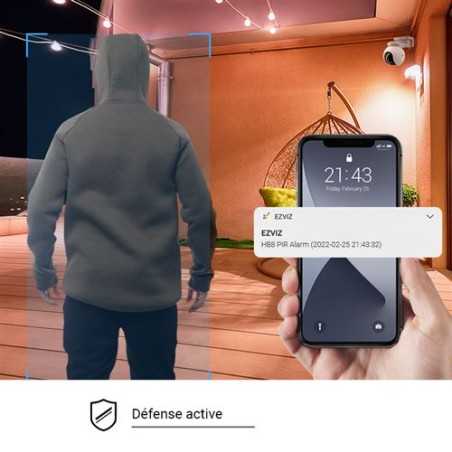 Caméra de surveillance extérieure connectée Ezviz HB8 avec panneau solaire