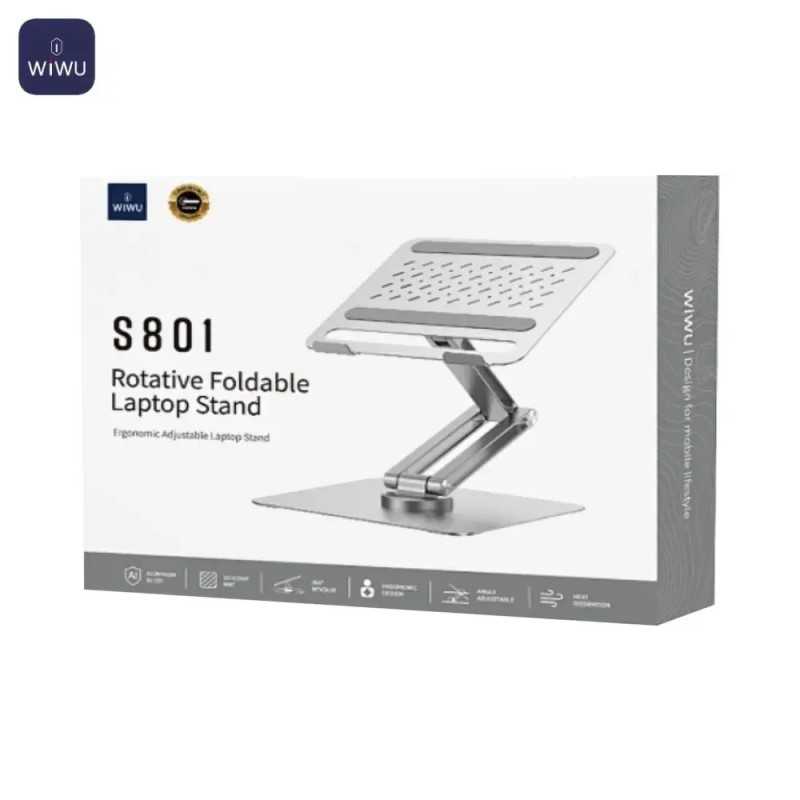 Support pour Ordinateur Portable Wiwu S801 Rotatif & Pliable Argent Support pour Ordinateur Portable Wiwu S801 Rotatif & Pliable Argent