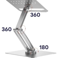Support pour Ordinateur Portable Wiwu S801 Rotatif & Pliable Argent