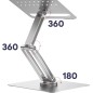 Support pour Ordinateur Portable Wiwu S801 Rotatif & Pliable Argent