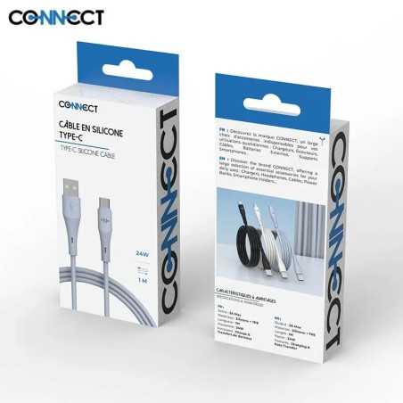 Câble Data USB vers USB-C CONNECT MC-CB2C13 24W (1m)