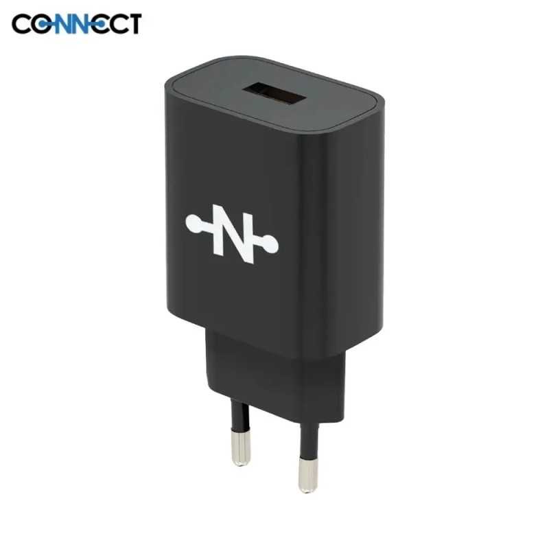 Chargeur Secteur USB CONNECT MC-CNA18W Charge Rapide 18W QC3.0