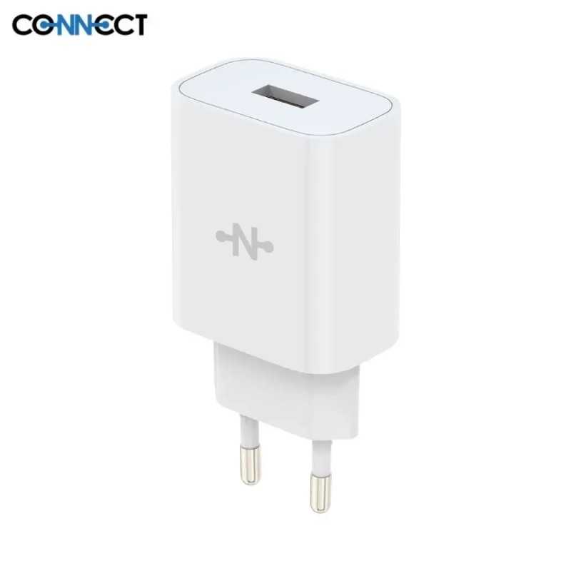 Chargeur Secteur USB CONNECT MC-CNA18W Charge Rapide 18W QC3.0
