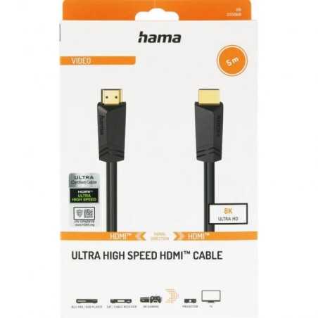 Câble HDMI haute vitesse 4K Mâle / Mâle Ethernet 5m Hama