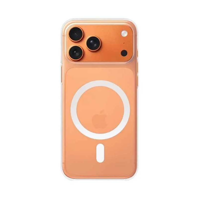 Coque Silicone MagSafe Compatible pour Apple iPhone 17 Pro Transparent