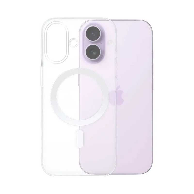 Coque Silicone MagSafe Compatible pour Apple iPhone 17 Transparent
