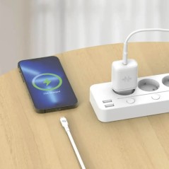 Chargeur Secteur USB-C CONNECT Charge Rapide 25W MC-CNC25W2 avec Câble Data USB-C vers Lightning MC-CLN12 (1m)