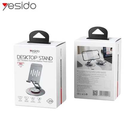 Support pour Smartphone Yesido C299 Rotatif Gris