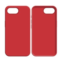 Coque Silicone Compatible pour Apple iPhone 17 (&14) Rouge