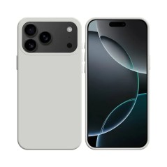 Coque Silicone Compatible pour Apple iPhone 17 Pro (09) Blanc