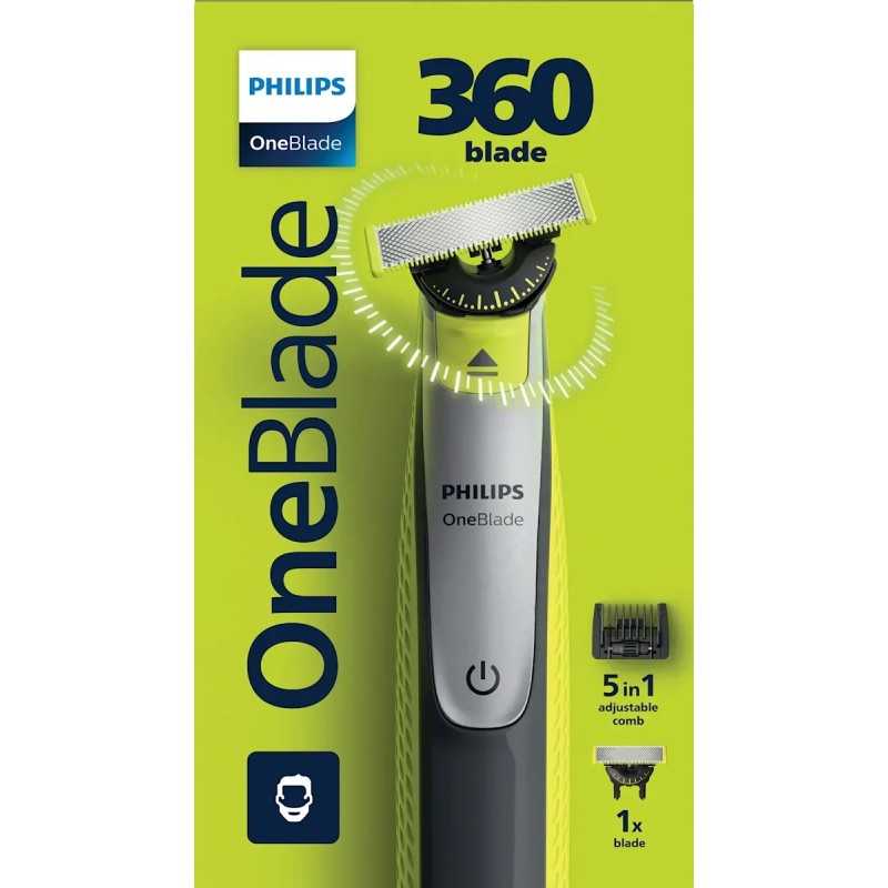 Lame Philips Oneblade 360 ​​avec peigne réglable 5 en 1