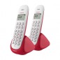 TÉLÉPHONE FIXE SANS FIL LOGICOM LINA 255T DUO ROUGE TÉLÉPHONE FIXE SANS FIL LOGICOM LINA 255T DUO ROUGE