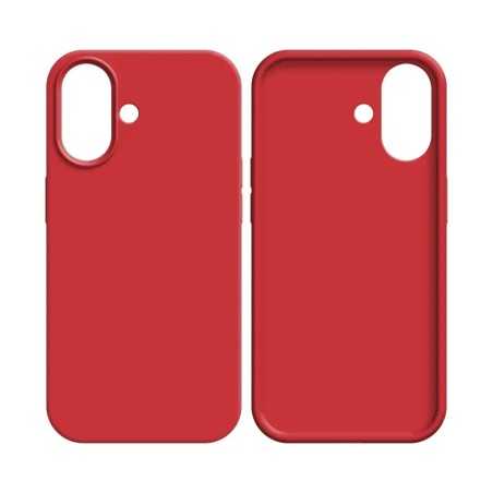 Coque Silicone Compatible pour Apple iPhone 17 Rouge