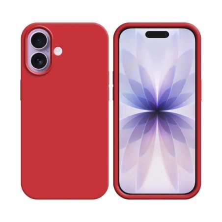 Coque Silicone Compatible pour Apple iPhone 17 Rouge