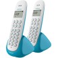 TÉLÉPHONE FIXE SANS FIL LOGICOM LINA 255T DUO BLEU
