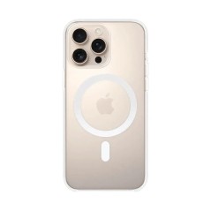 Coque Silicone MagSafe Compatible pour Apple iPhone 16 Pro Transparent