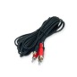 Rallonge Audio 2 RCA Mâles vers 2 RCA Femelles – 5 Mètres – Noir