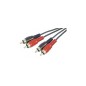 Rallonge Audio 2 RCA Mâles vers 2 RCA Femelles – 5 Mètres – Noir
