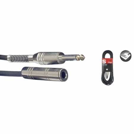 Câble Audio stéréo Jack Femelle - Jack mâle 3m deluxe Stagg SAC6PSJS DL