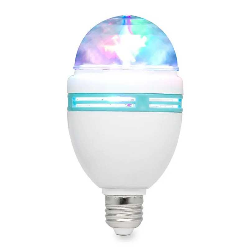 Nirvana Mini Lampe LED Rouge, vert et bleu, 3W, Auto 3 LEDs avec effet rotatif