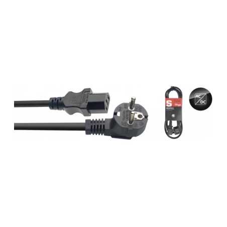 Cordon d'alimentation ❘ 1x IEC 60320 - 1x Schuko CEE 7/7 ❘ 1,5 m STAGG SPW1.5IECFPEU15 ❘