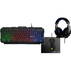 The G-Lab COMBO ARGON E clavier Souris incluse Gaming USB AZERTY Français Noir