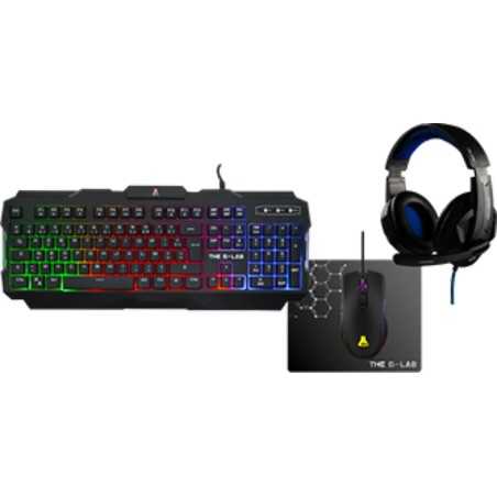 The G-Lab COMBO ARGON E clavier Souris incluse Gaming USB AZERTY Français Noir