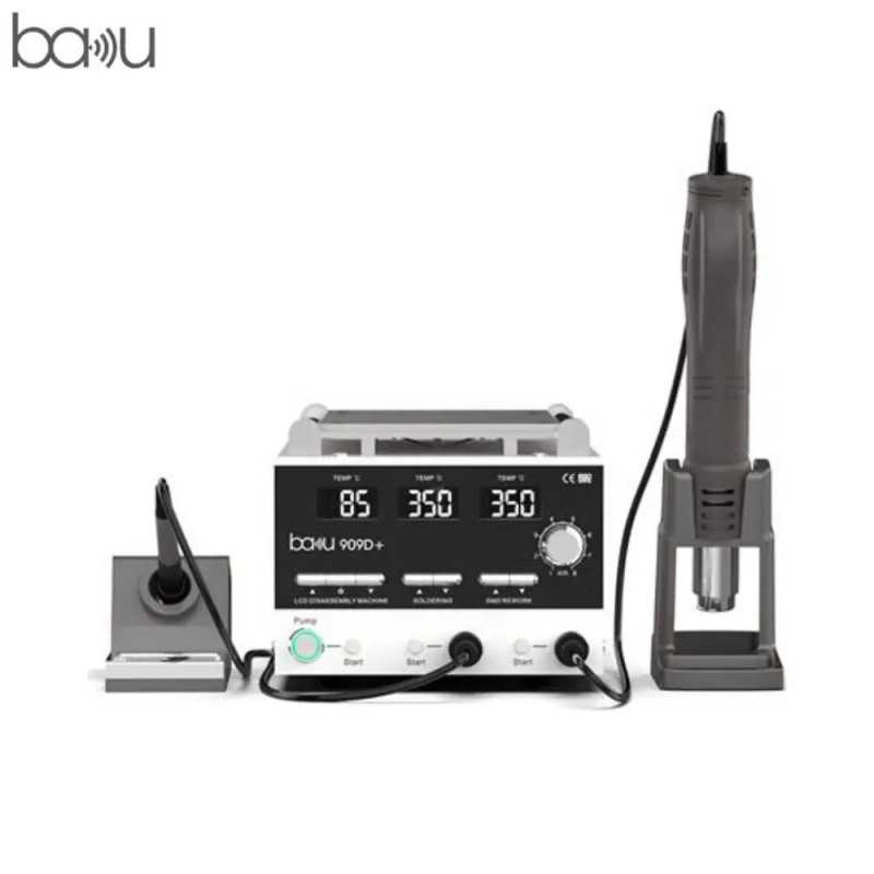 Station de Soudage 2 en 1 Fer + Air Chaud Baku BA-909D+ (avec Séparatation d'Écran 9") 750W