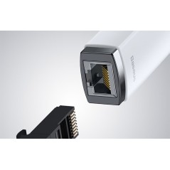 Adaptateur réseau Baseus Lite Series USB-C vers RJ45 Blanc