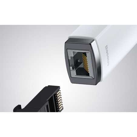 Adaptateur réseau Baseus Lite Series USB-C vers RJ45 Blanc