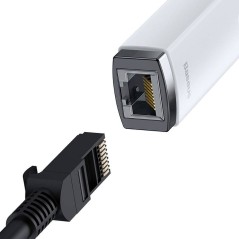 Adaptateur réseau Baseus Lite Series USB-C vers RJ45 Blanc