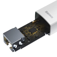 Adaptateur réseau Baseus Lite Series USB-C vers RJ45 Blanc