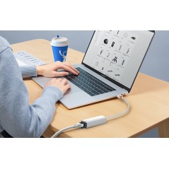 Adaptateur réseau Baseus Lite Series USB-C vers RJ45 Blanc